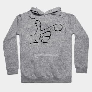 Cartoon Hand Pointing Hoodie